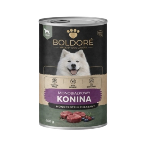 Karma mokra dla psa Monobiałkowa Konina 400g