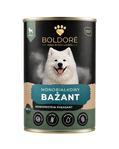 Karma mokra dla psa Monoproteinowy Bażant 400g (dorosły)