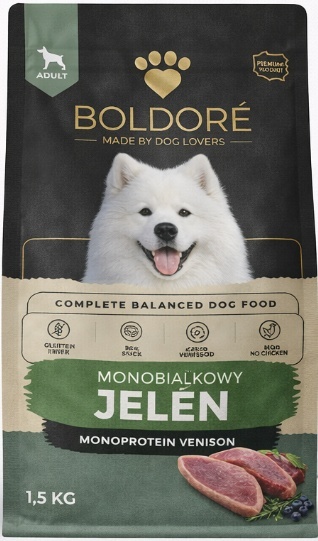 Karma sucha dla psa Monobiałkowa Jeleń 1,5kg (dorosły)