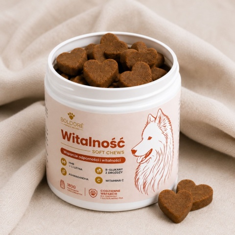 BOLDORÉ Witalność Soft Chews – wsparcie odporności i witalności 180 g