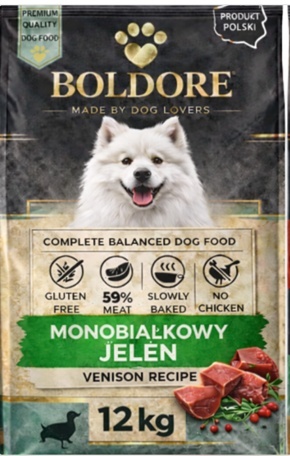 Karma sucha dla psa Monobiałkowa Jeleń 12kg (dorosły)