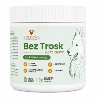 BOLDORÉ Bez Trosk Soft Chews – suplement diety dla psów 180 g