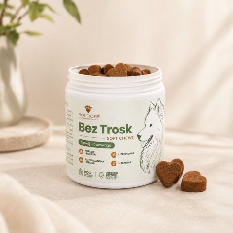 BOLDORÉ Bez Trosk Soft Chews – suplement diety dla psów 180 g