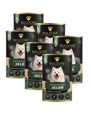 Zestaw karma mokra dla psa Monobiałkowy Jeleń 6x400g (dorosły)