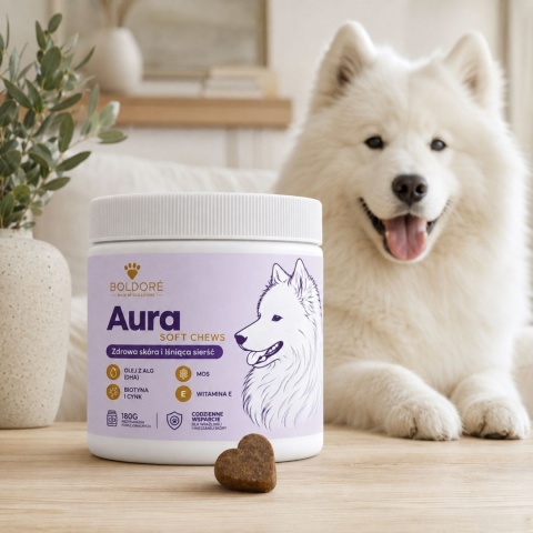BOLDORÉ Aura Soft Chews – zdrowa skóra i lśniąca sierść 180 g