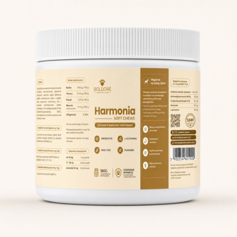 BOLDORÉ Harmonia Soft Chews – zdrowe trawienie i mikrobiom 180 g